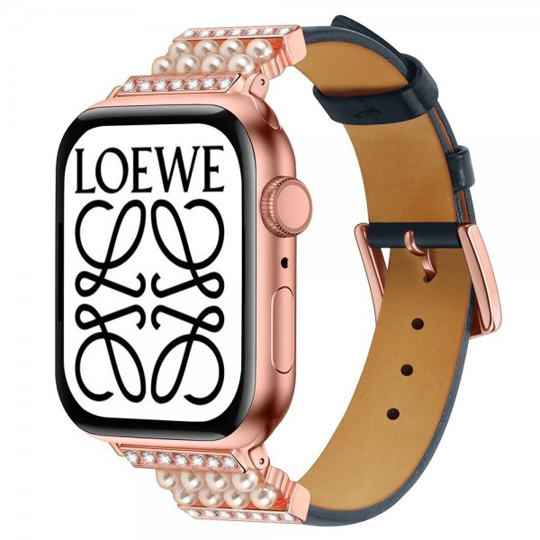 Apple Watch 44/45/46mm/Apple Watch Ultra Armband Pärlor Blå