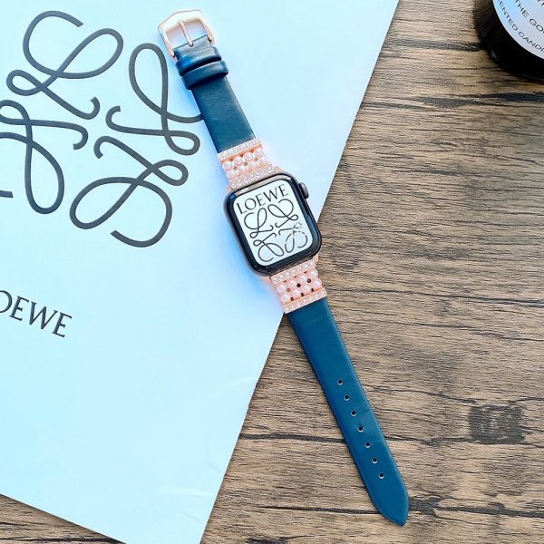 Apple Watch 44/45/46mm/Apple Watch Ultra Armband Pärlor Blå