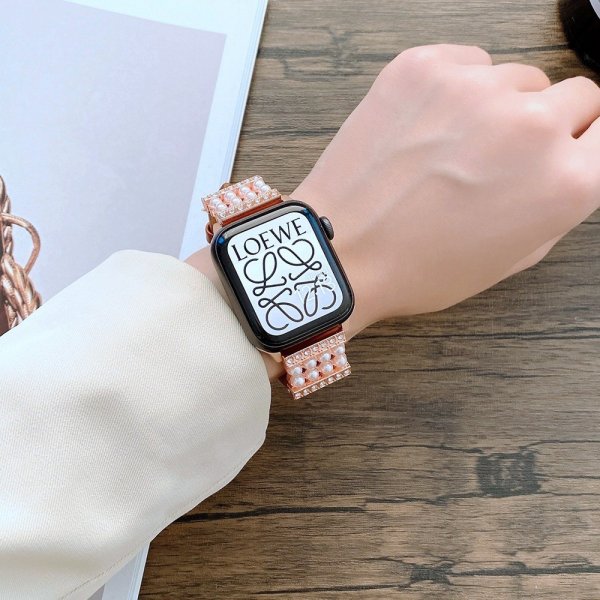 Apple Watch 44/45/46mm/Apple Watch Ultra Armband Pärlor Blå