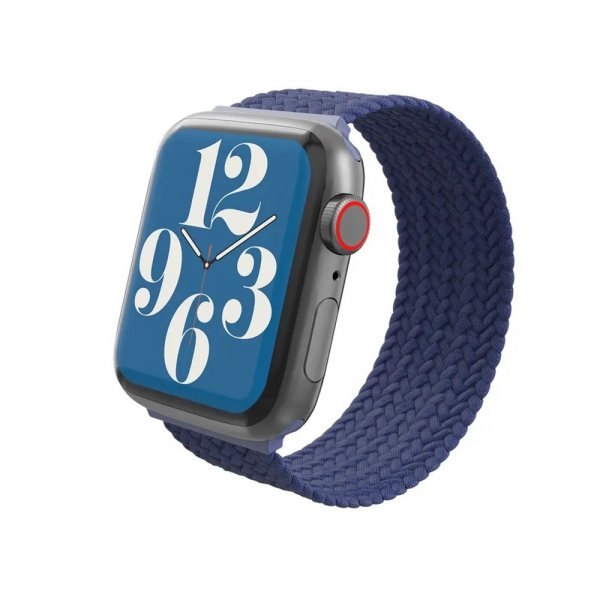 Apple Watch 42/44/45mm/Apple Watch Ultra Armband Braided Watch Band Large Navy Blue