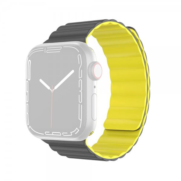 Apple Watch 42/44/45mm/Apple Watch Ultra Armband Molan Series Gul Grå