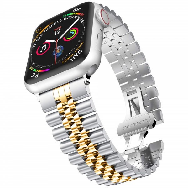 Apple Watch 42/44/45mm/Apple Watch Ultra Armband Rostfritt Stål Guld