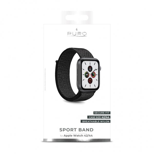 Apple Watch 44/45/46mm/Apple Watch Ultra Armband Sport Band Svart