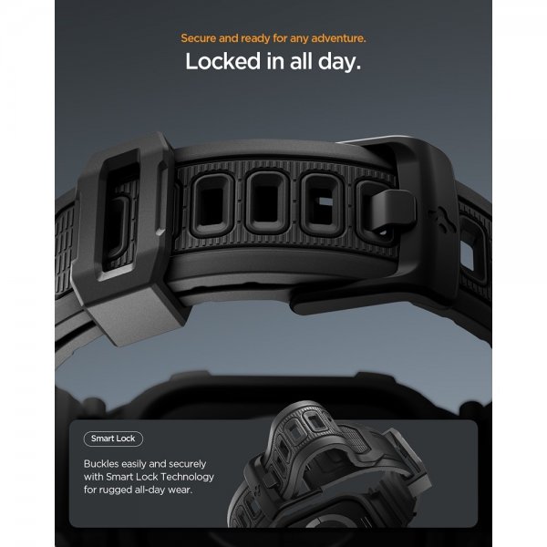 Apple Watch 42mm (Series 10/11) Armband Rugged Armor Pro 2 Matte Black