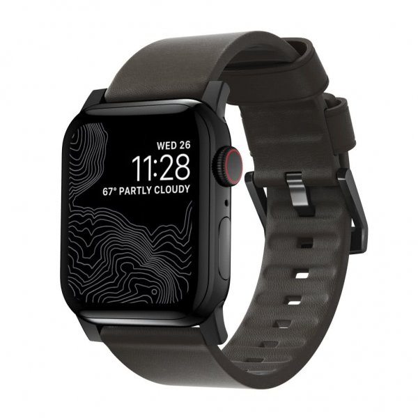 Apple Watch 42/44mm/Apple Watch Ultra Armband Active Strap Svart/Mocha Brown
