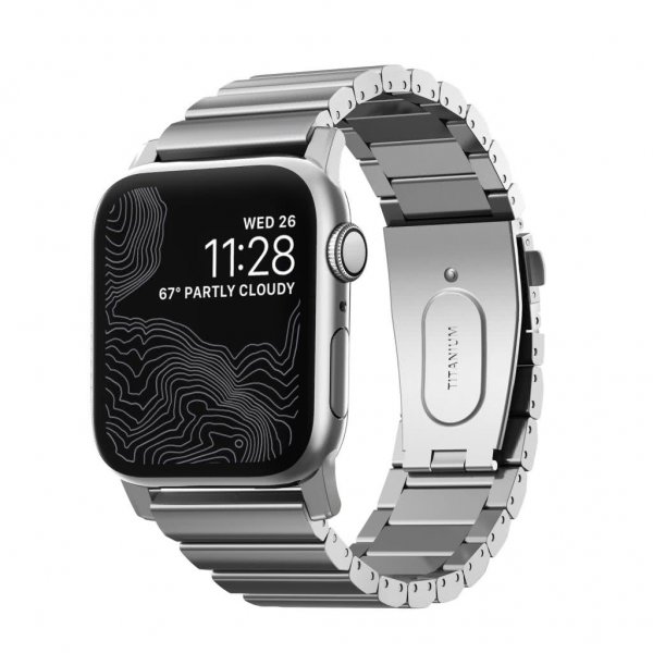Apple Watch 44/42mm Armband Titanium Band Silver