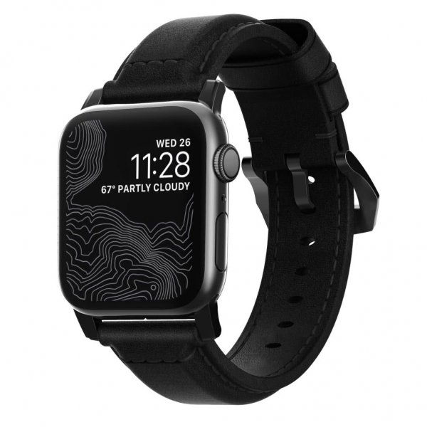 Apple Watch 42/44mm/Apple Watch Ultra Armband Traditional Strap Svart
