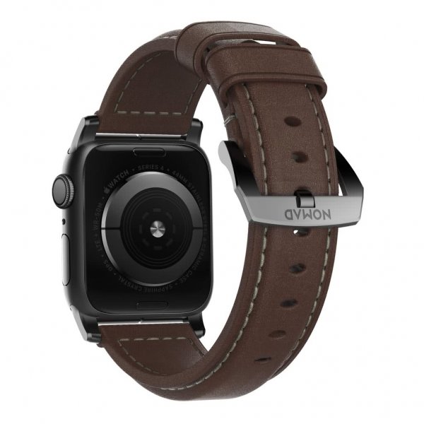 Apple Watch 44/45/46mm/Apple Watch Ultra Armband Traditional Band Black Hardware Rustic Brown