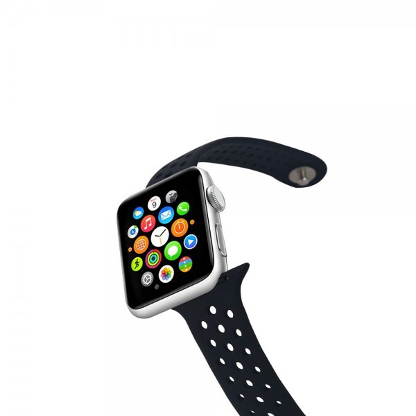 Apple Watch 44/45/46mm Armband Watchband Svart