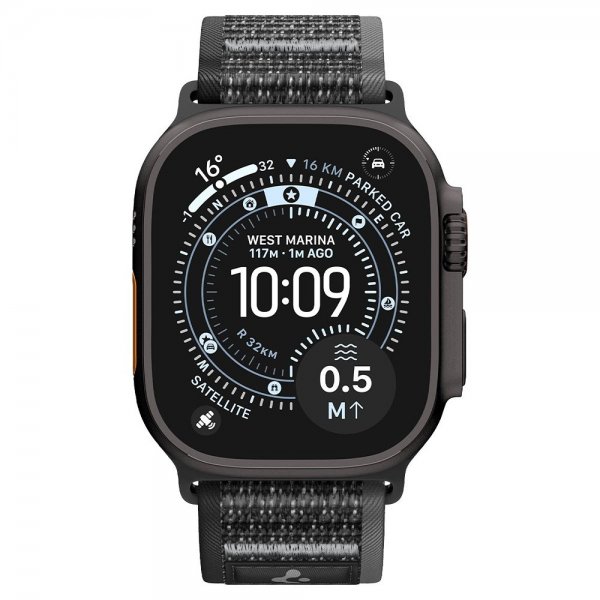 Apple Watch 44/45/46mm/Ultra 49mm Armband Athlex Air 2 Active Black Gray