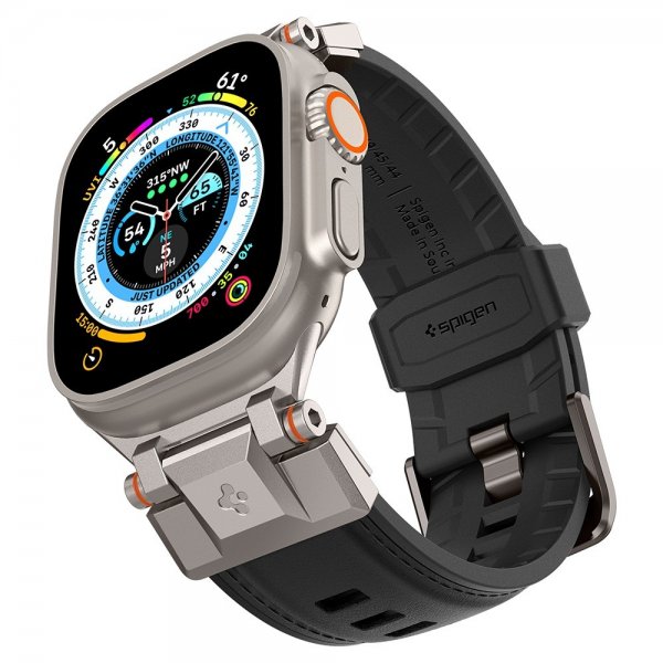 Apple Watch 44/45/46mm/Ultra 49mm Armband DuraPro Armor PU Svart