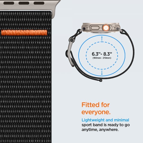 Apple Watch 44/45/46mm/Ultra 49mm Armband DuraPro Flex Svart