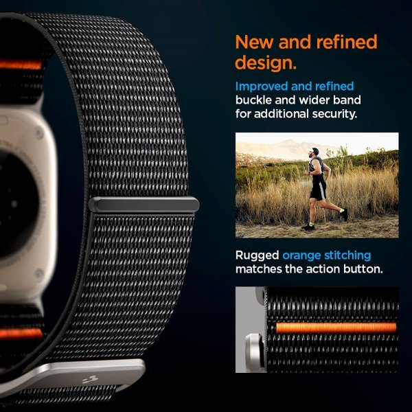 Apple Watch 44/45/46mm/Ultra 49mm Armband DuraPro Flex Svart