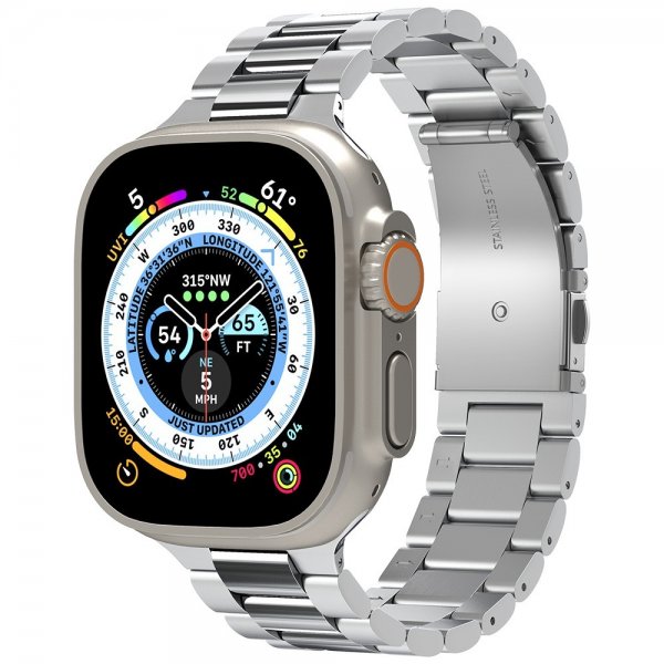 Apple Watch 44/45/46mm/Ultra 49mm Armband Modern Fit 316L Silver