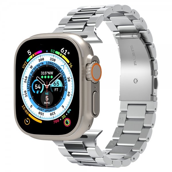 Apple Watch 44/45/46mm/Ultra 49mm Armband Modern Fit 316L Silver