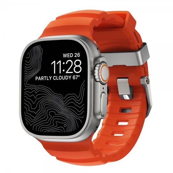 Apple Watch 44/45/46mm/Ultra 49mm Armband Rocky Point Natural Magma