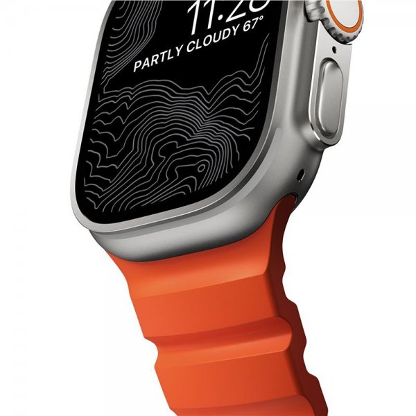 Apple Watch 44/45/46mm/Ultra 49mm Armband Rocky Point Natural Magma