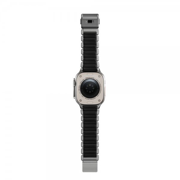 Apple Watch 44/45/46mm/Ultra 49mm Armband Stratos Band Natural Svart