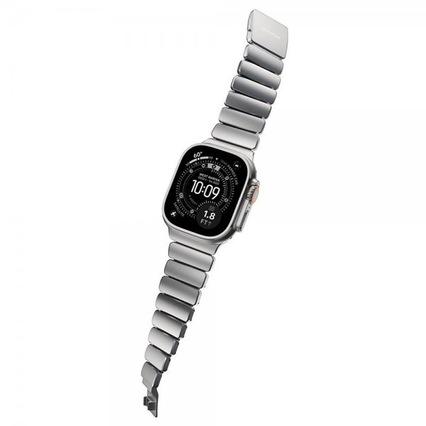 Apple Watch 44/45/46mm/Ultra 49mm Armband Stratos Band Natural Svart