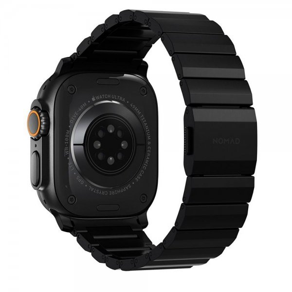 Apple Watch 44/45/46mm/Ultra 49mm Armband Titanium Band Svart