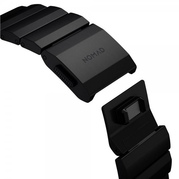 Apple Watch 44/45/46mm/Ultra 49mm Armband Titanium Band Svart