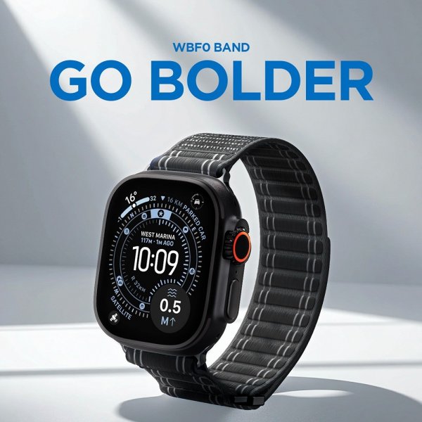 Apple Watch 44/45/46mm/Ultra 49mm Armband WBF0 Svart