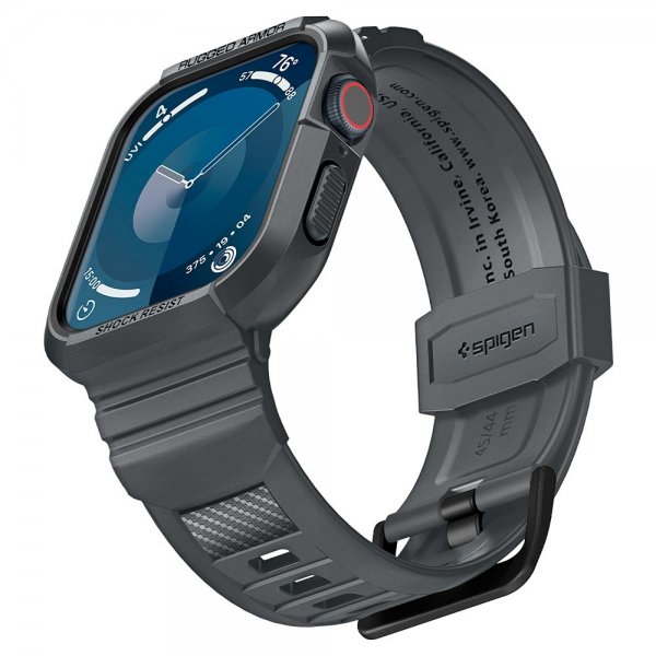 Apple Watch 44/45mm Armband och Skal Rugged Armor Pro Dark Gray