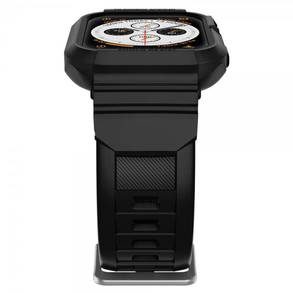 Apple Watch 44/45mm Skal med armband Rugged Armor Pro Charcoal Grey