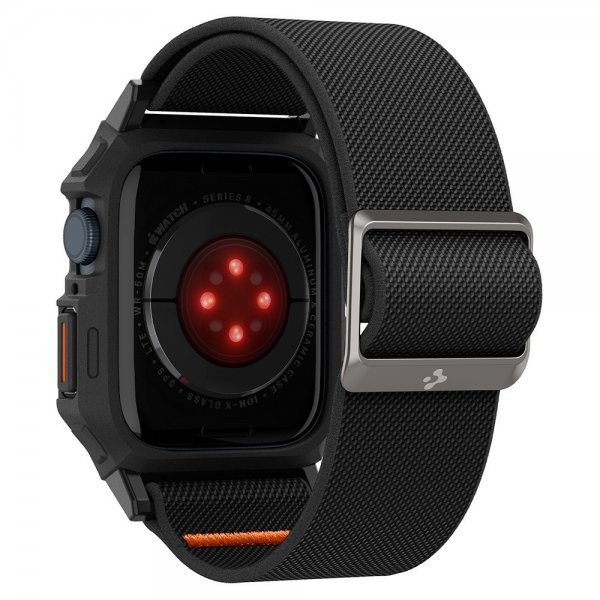 Apple Watch 45mm Armband och Skal Lite Fit Pro Matte Black