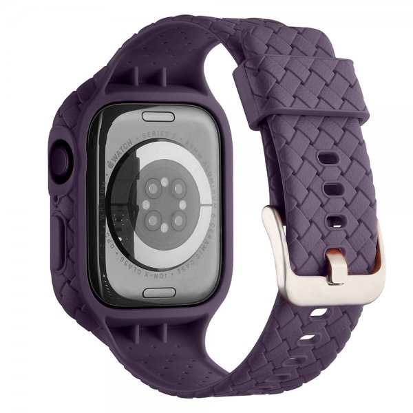Apple Watch 45mm Armbånd Vævet tekstur Lilla