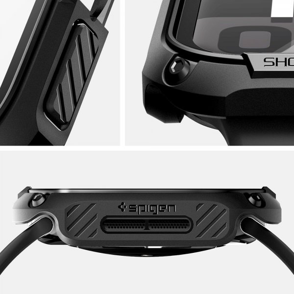 Apple Watch 46mm (Series 10/11) Skal med Skärmskydd Tough Armor Svart