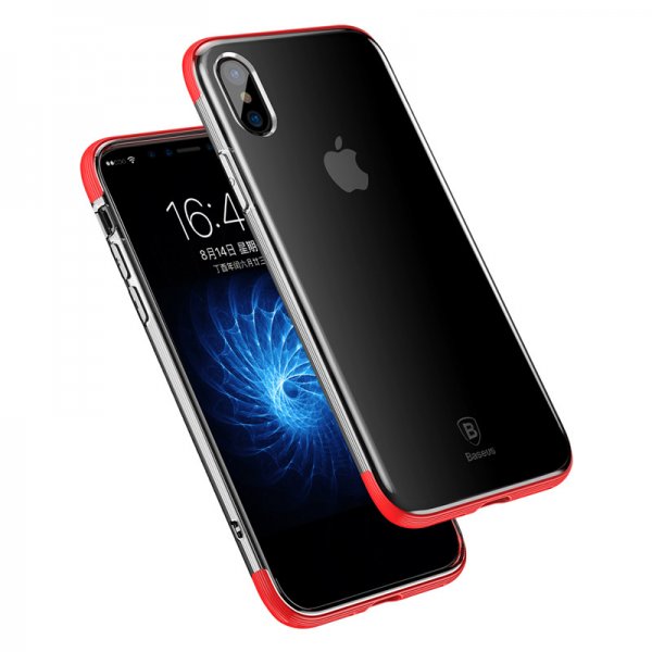 Armor Case till iPhone X/Xs Mobilskal Extra Skyddande TPU Hårdplast Röd