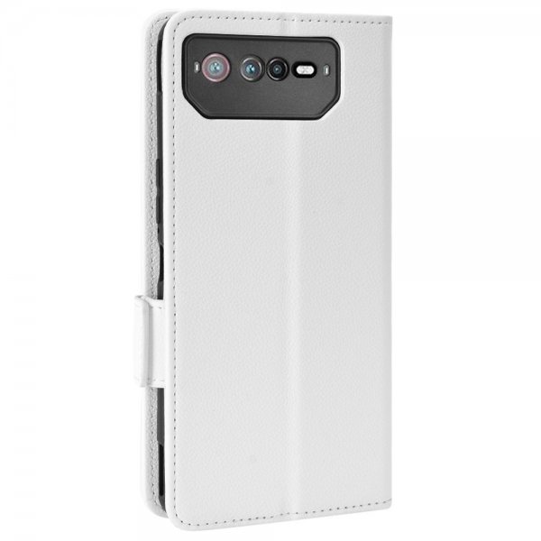 Asus ROG Phone 6/ROG Phone 6 Pro Fodral Litchi Vit