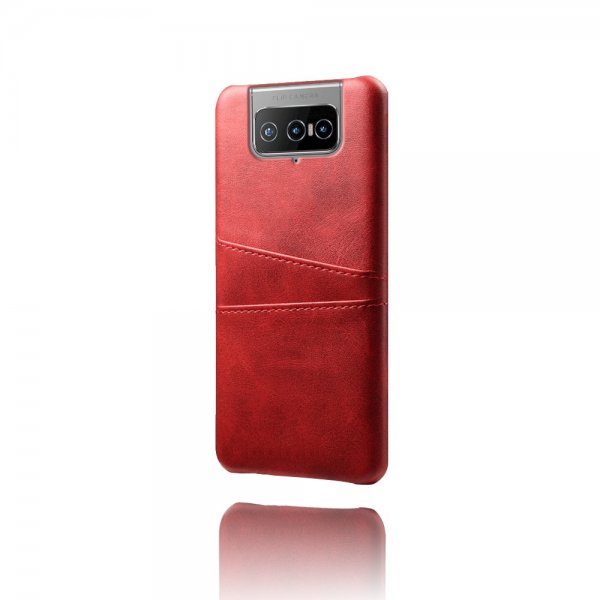 Asus Zenfone 8 Flip Skal Två Kortfack Röd