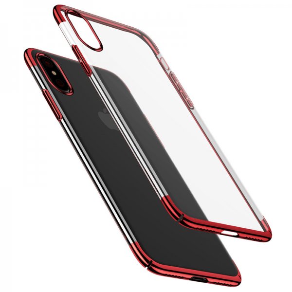 Glitter Case till iPhone X/Xs Skal Hårdplast Röd