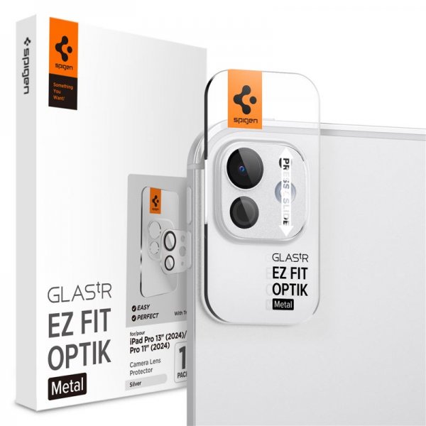 iPad Pro 11 (M4/M5)/iPad Pro 13 (M4/M5) Kameraskydd Glas.tR EZ Fit Optik Metal Silver