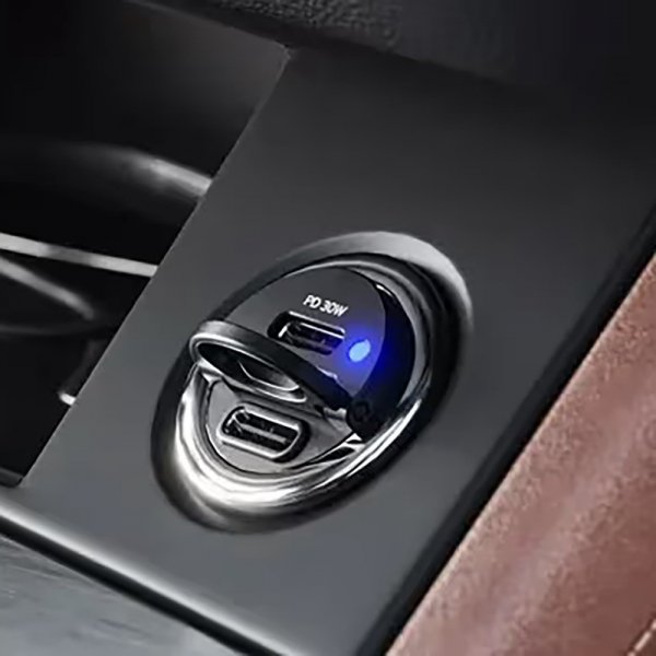 Billaddare 30W Rapid Power Mini Car Charger 2xUSB-C