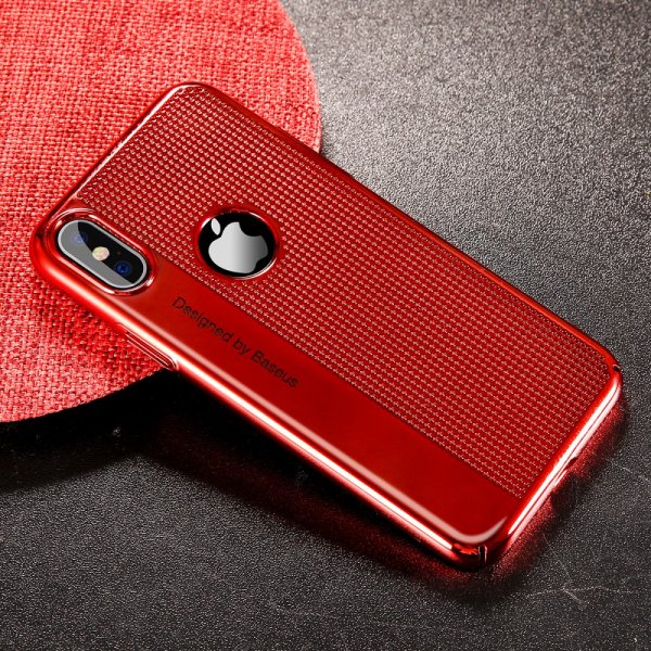 Bright Case Series till Apple iPhone X/Xs Mobilskal Hårdplast Röd