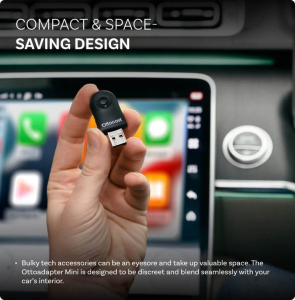 Mini Trådlös Apple CarPlay/Android Auto Adapter