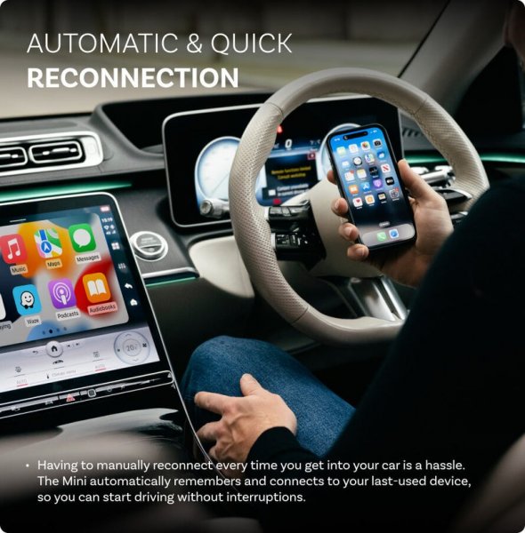 Mini Trådlös Apple CarPlay/Android Auto Adapter