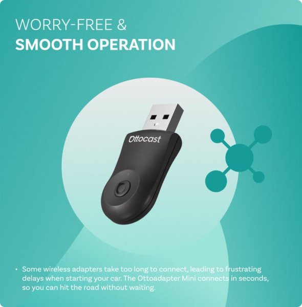 Mini Trådlös Apple CarPlay/Android Auto Adapter