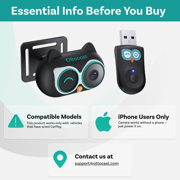 Cabin Care Trådlös Apple CarPlay Adapter med Kamera