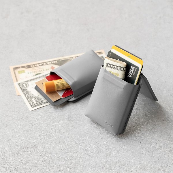 Korthållare Stand Pocket Magnetic MagSafe Light Gray