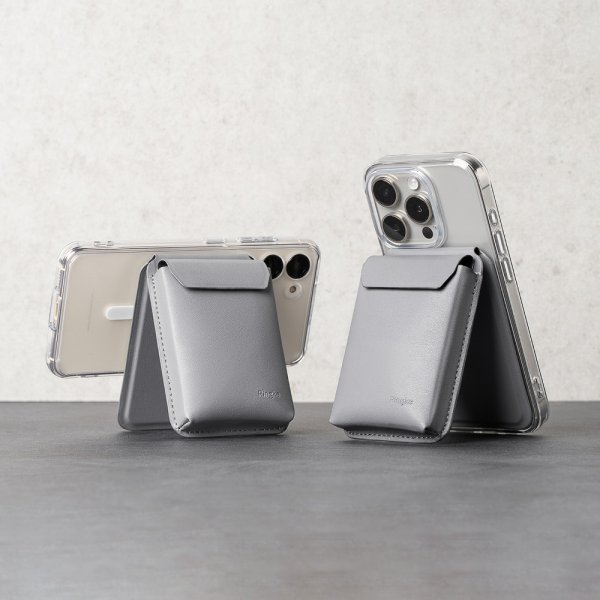 Korthållare Stand Pocket Magnetic MagSafe Light Gray
