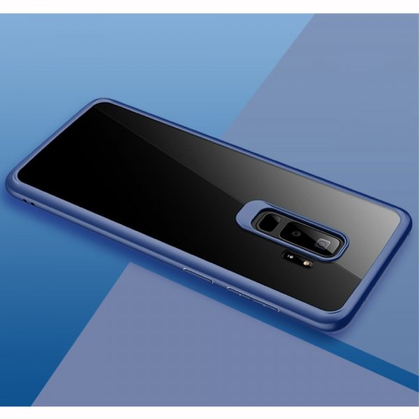 Clarity Series till Galaxy S9 Plus Skal TPU Hårdplast Blå