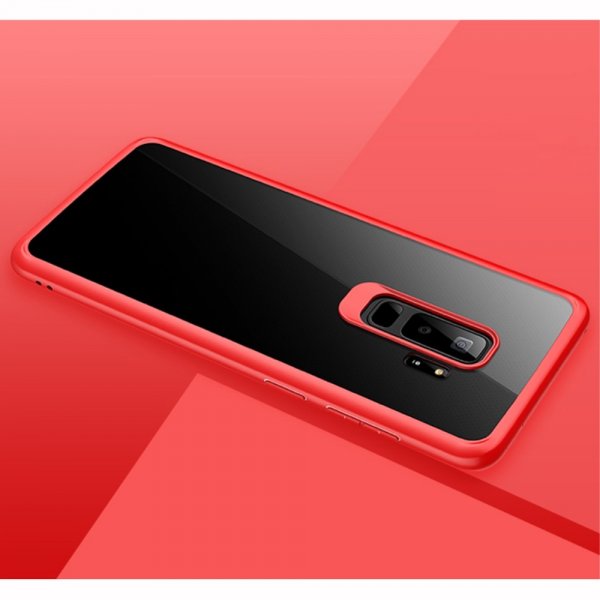 Clarity Series till Galaxy S9 Plus Skal TPU Hårdplast Röd