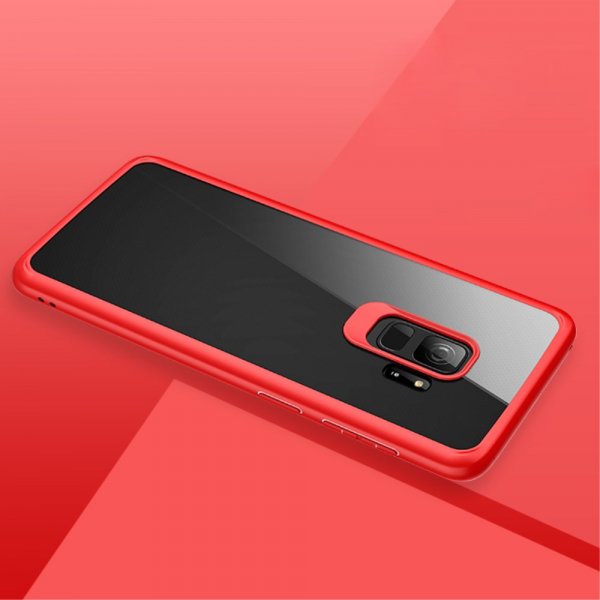 Clarity Series till Galaxy S9 Skal TPU Hårdplast Röd