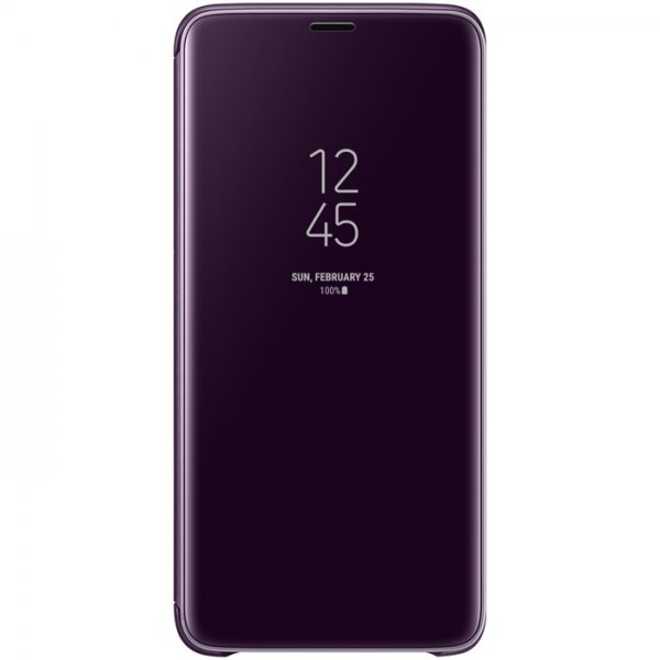 Clear View Standing Cover till Samsung Galaxy S9 Plus Fodral Lila