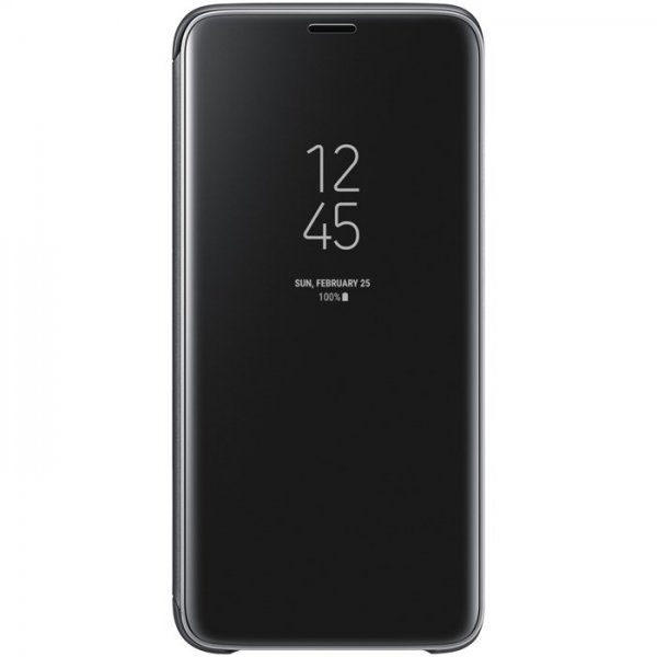 Clear View Standing Cover till Samsung Galaxy S9 Fodral Svart