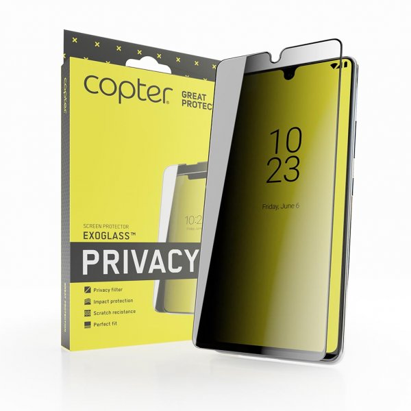 iPhone 14 Pro Skærmbeskytter Exoglass Curved Privacy